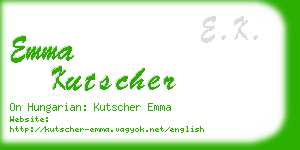 emma kutscher business card